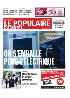 Cover of Le Populaire du Centre (Haute-Vienne)