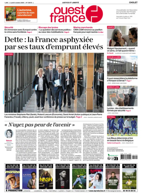 Cover of Ouest France (Cholet)