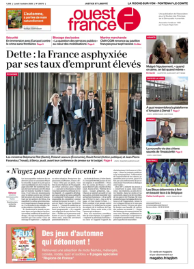 Cover of Ouest France (La Roche-sur-Yon - Fontenay-le-Comte)