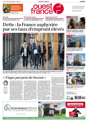 Cover of Ouest France (Lorient)