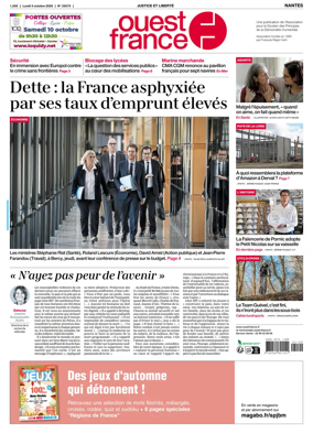 Cover of Ouest France (Nantes)
