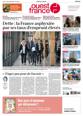Cover of Ouest France (Pontivy)