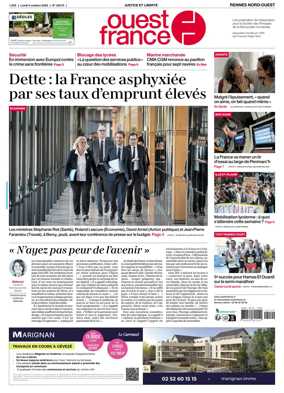 Cover of Ouest-France (Rennes Nord-Ouest)