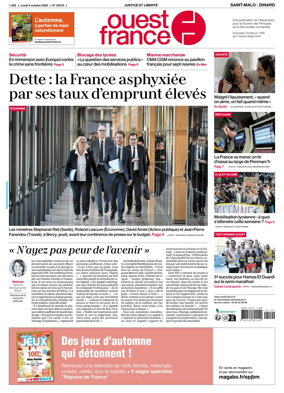 Cover of Ouest France (Saint-Malo)