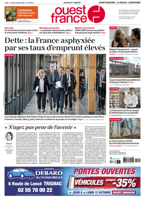 Cover of Ouest France (Saint-Nazaire La Baule Guerande)