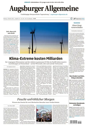 Cover of Augsburger Allgemeine (Ausgabe Stadt)