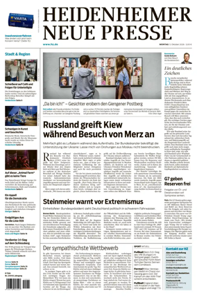 Cover of Heidenheimer Neue Presse