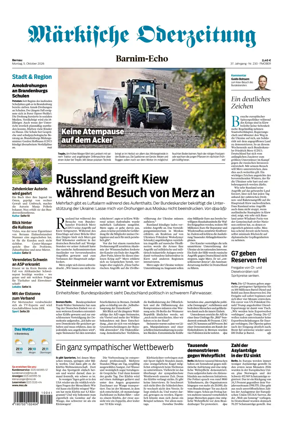 Cover of Markische Oderzeitung Bernau