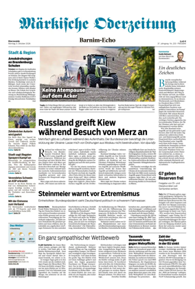 Cover of Markische Oderzeitung Eberswalde