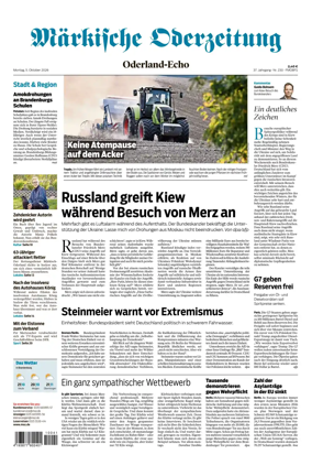 Cover of Markische Oderzeitung Oderland-Echo