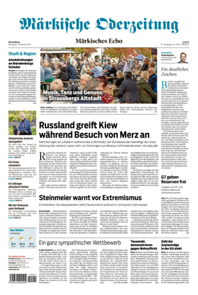 Cover of Markische Oderzeitung Strausberg