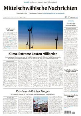 Cover of Mittelschwaebische Nachrichten