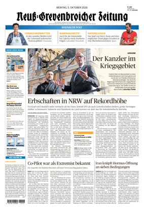 Cover of Neuss-Grevenbroicher Zeitung Neuss
