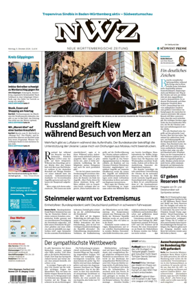 Cover of NWZ – Neue Wurttembergische Zeitung