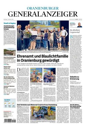 Cover of Oranienburger Generalanzeiger