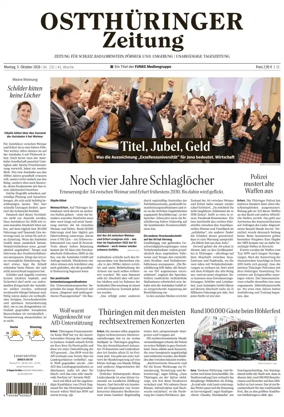Cover of Ostthuringer Zeitung (Schleiz)