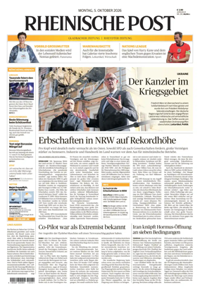 Cover of Rheinische Post - Monchengladbach and Korschenbroich