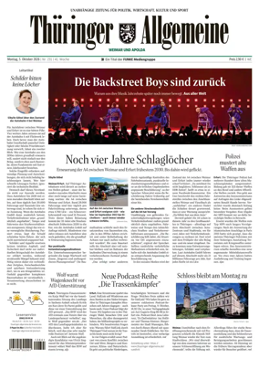 Cover of Thuringer Allgemeine (Apolda)