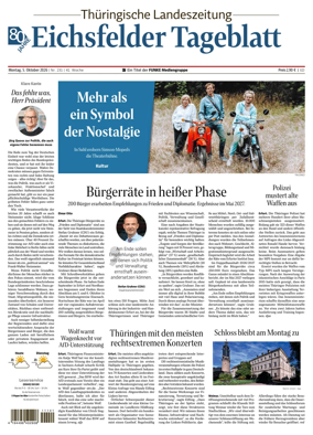 Cover of Thuringische Landeszeitung (Eichsfeld)