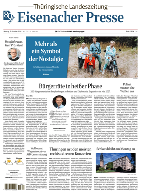 Cover of Thuringische Landeszeitung (Eisenach)