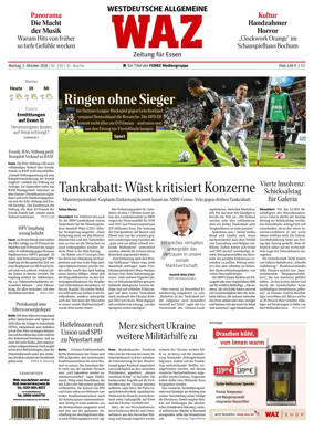 Cover of Westdeutsche Allgemeine Zeitung (Essen)