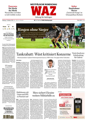 Cover of Westdeutsche Allgemeine Zeitung (Hattingen)