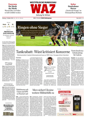 Cover of Westdeutsche Allgemeine Zeitung (Witten)