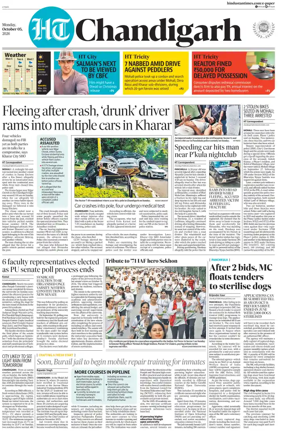 Cover of Hindustan Times (Chandigarh) - Live