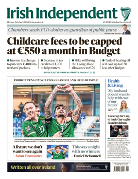 Cover of Irish Independent