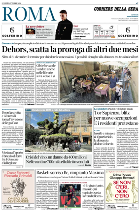 Cover of Corriere della Sera (Roma)