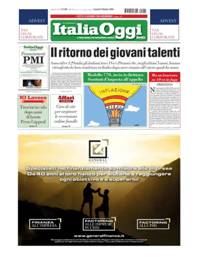 Cover of ItaliaOggi Sette