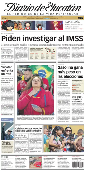 Cover of Diario de Yucatan