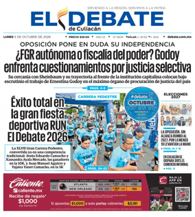 Cover of El Debate de Culiacan