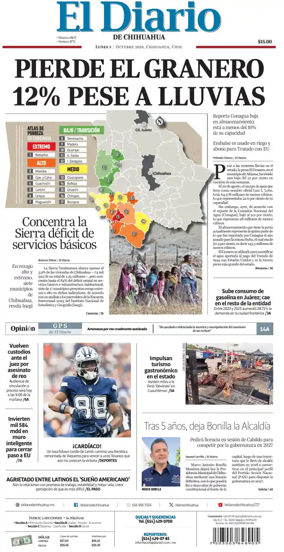 Cover of El Diario de Chihuahua