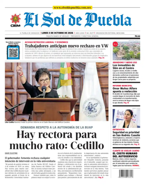 Cover of El Sol de Puebla