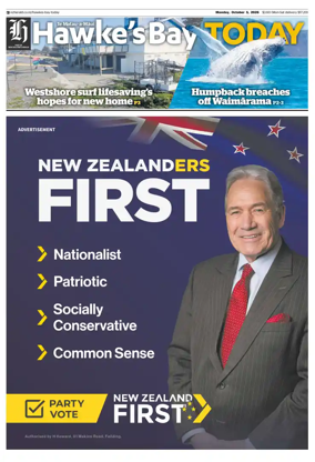 Cover of Hawke's Bay Today