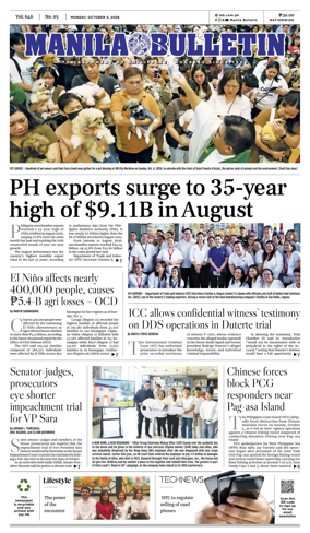 Cover of Manila Bulletin