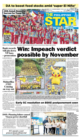 Cover of The Philippine Star