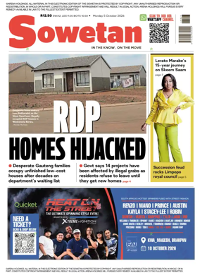Cover of Sowetan