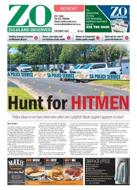 Cover of Zululand Observer - Monday