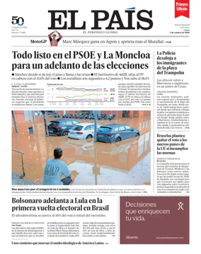 Cover of EL PAIS primera edicion