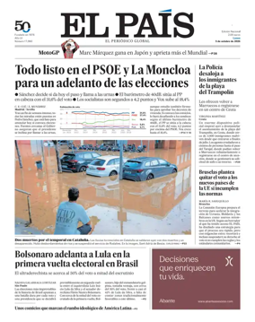 Cover of EL PAIS Valencia