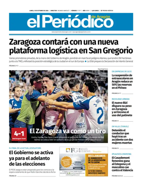 Cover of El Periodico Aragon
