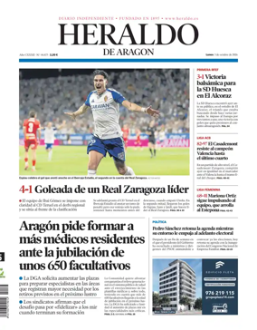 Cover of Heraldo de Aragon