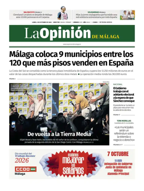 Cover of La Opinion de Malaga