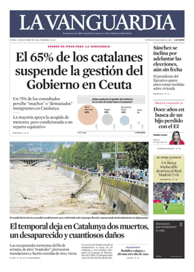 Cover of La Vanguardia