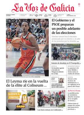 Cover of La Voz de Galicia (A Coruna)
