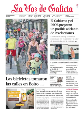 Cover of La Voz de Galicia (Barbanza)