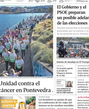 Cover of La Voz de Galicia (Pontevedra)