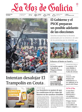 Cover of La Voz de Galicia (Vigo)